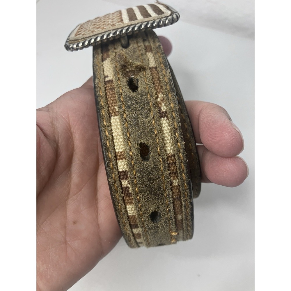Ariat Kids American Flag Belt Buckle & Digital Camo Strap Aged Bark Boys 20 In - Picture 4 of 11